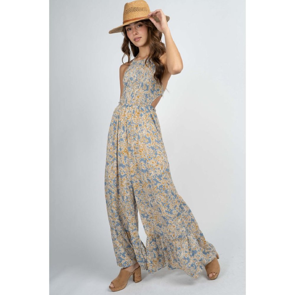 2for$24 ILLA ILLA Women's Jamie Halter Jumpsuit in Multicolor